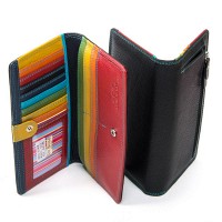 Женский кожаный кошелек Rainbow  DR. BOND   WRN-22   black