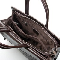 Женская кожаная сумка классическая ALEX RAI 5052 brown croco