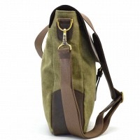 Мужская сумка через плечо из кожи и ткани TARWA RCh-6600-4lx