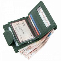 Женский тёмно-зелёный кошелёк из натуральной кожи ST Leather 18959