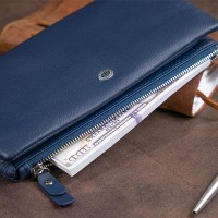 Женский кожаный кошелек ST Leather 19309 Темно-синий