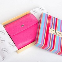 Женский кожаный кошелек Rainbow DR. BOND WRS-33-1 plum-red
