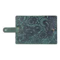 Обложка для паспорта из кожи Hi Art «Mehendi Art» PB-02/1 Shabby Alga