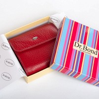 Женский кожаный кошелек Rainbow DR. BOND WRS-33-1 red