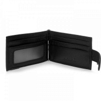 Мужской кожаный зажим для купюр BE BRETTON 163-33 black