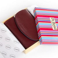 Женский кожаный кошелек Classik  DR. BOND WRS-239-1 wine red