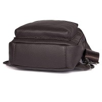 Кожаный коричневый рюкзак-слинг John McDee jd4012q