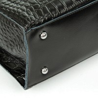 Женская кожаная сумка ALEX RAI 1564 black croco