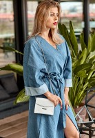 Женская кожаная поясная сумка/кроссбоди BlankNote Mini белая BN-BAG-38-2-LIGHT