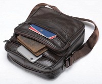 Мужская кожаная сумка через плечо Vintage 20346 