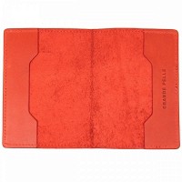 Кожаная обложка для паспорта GRANDE PELLE 11483 Красный