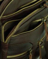 Темно-коричневая кожаная сумка TRAUM 7172-32