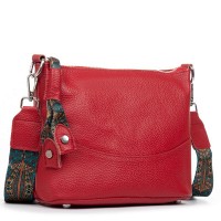 Женская кожаная молодежная сумка ALEX RAI 99120 red