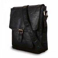 Мужская кожаная сумка Ashwood  G32 Black (Черный)