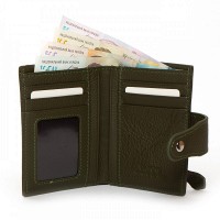 Женский кожаный кошелек Classik  DR. BOND WN-23-15 green