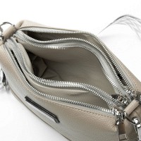 Женский молодежный кожаный клатч ALEX RAI 29012 l.grey
