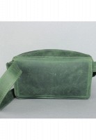 Женская кожаная поясная сумка зеленая винтажная TW-BELTBAG-GREEN-CRZ