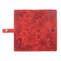 Тревел-кейс из кожи Hi Art TC-01 Shabby Red Berry Mehendi Art