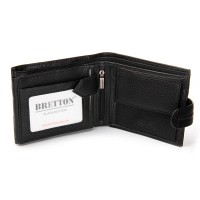 Мужской кожаный кошелек BE BRETTON 208-Y3204 black croco