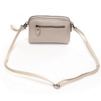 Женский молодежный кожаный клатч ALEX RAI 88085 pale grey