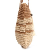 Пляжная плетеная сумка PODIUM 0006 khaki beige