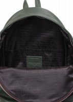 Стильный городской кожаный рюкзак Poolparty backpack-leather-darkgreen