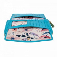 Английский женский кожаный кошелек Ashwood J54 BLUE ATOLL (Синий)
