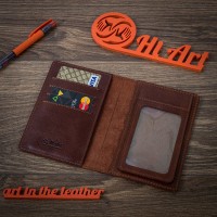 Обложка-органайзер для документов из кожи HiArt Crystal Cognac PC-03-C19-1436-000