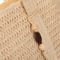 Пляжная плетеная сумка PODIUM 9817 beige