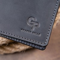 Мужской кожаный кошелек GRANDE PELLE 11309 Черный