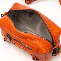 Женский молодежный кожаный клатч ALEX RAI 60072 orange