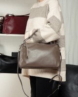 Женская кожаная сумка классическая ALEX RAI 91377 khaki