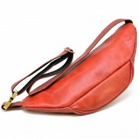 Кожаная красная сумка на пояс Tarwa rr-3036-4lx