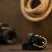 Женский узкий текстильный ремень-резинка Vintage 20544