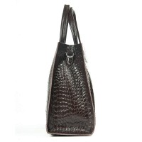 Женская кожаная сумка ALEX RAI 1564 brown croco