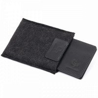Кожаный зажим для купюр GRANDE PELLE 11294 Черный