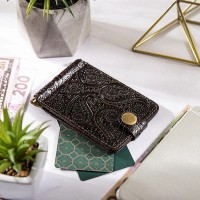 Зажим для купюр Hi Art «Buta Art» MC-01 Crystal Brown Silk