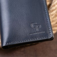 Мужское кожаное портмоне GRANDE PELLE 11332 Синее