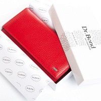 Женский кожаный кошелек BR DR. BOND W501-4 red-black