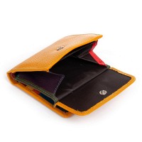 Женский кожаный кошелек Rainbow DR. BOND WRS-33-1 yellow
