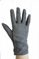 Женские комбинированные серые перчатки Shust Gloves