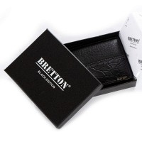 Мужской кожаный зажим для купюр BE BRETTON 168-L25A black