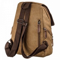 Женский текстильный коричневый рюкзак Vintage 20196