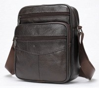 Мужская кожаная сумка через плечо Vintage 20346 