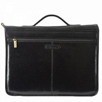 Мужской кожаный портфель Ashwood 8190 BLACK