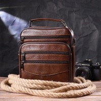 Мужская кожаная сумка через плечо Vintage 21275 