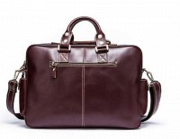 Мужская деловая кожаная сумка Vintage 14776 Бордовая