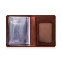 Обложка-органайзер для документов из кожи HiArt AD-01 	Let's Go Travel коньячный