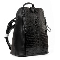 Женский кожаный рюкзак ALEX RAI 8629 black