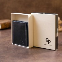 Мужское кожаное портмоне GRANDE PELLE 11332 Синее